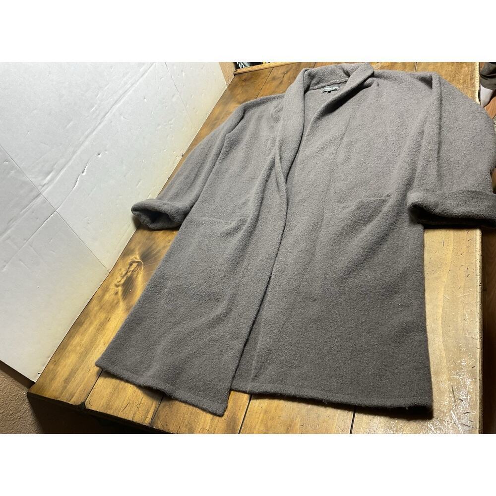 Michael Stars Cardigan Womens Gray Wool Blend Long Line Lounge Travel Medium